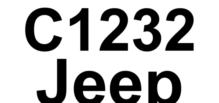 DTC C1232 Jeep - Definição em inglês: Drive Test: Pressure Sensor Definição em Português: Teste de Condução: Sensor de Pressão
