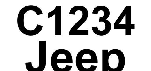 DTC C1234 Jeep - Definição em inglês: Drive Test: Sensor Cluster Installation Definição em Português: Teste de Condução: Instalação do Conjunto de Sensores