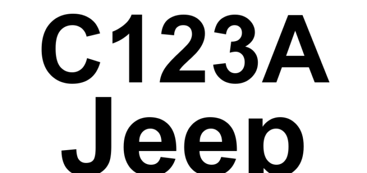 DTC C123A Jeep - Definição em inglês: ESP System Sensors Calibration Definição em Português: Sensores do Sistema ESP - Calibração