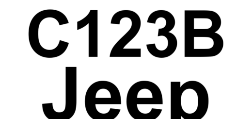 DTC C123B Jeep - Definição em inglês: ESP System Control Too Long Definição em Português: Sistema ESP - Controle Muito Prolongado.