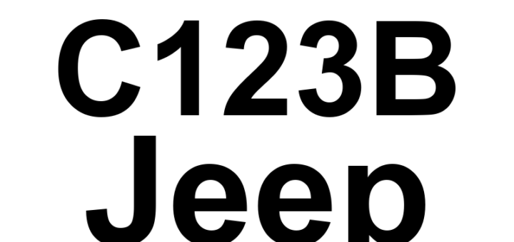 DTC C123B Jeep - Definição em inglês: ESP System Control Too Long Definição em Português: Sistema ESP - Controle Muito Prolongado.