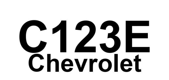 DTC C123E Chevrolet - Definição em inglês: EBCM High End Timer Periodic Interrupt Definição em Português: EBCM - Interrupção Periódica do Timer de Alto Desempenho