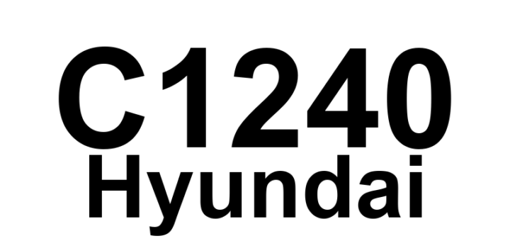 DTC C1240 Hyundai - Definição em inglês: Second Speed Input Fault Definição em Português: Falha no Sinal de Entrada de Velocidade Secundária.