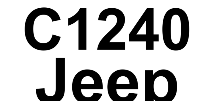 DTC C1240 Jeep - Definição em inglês: Steering Angle Sensor Angle Overtravel Performance Definição em Português: Sensor de Ângulo de Direção - Desempenho além do limite de ângulo