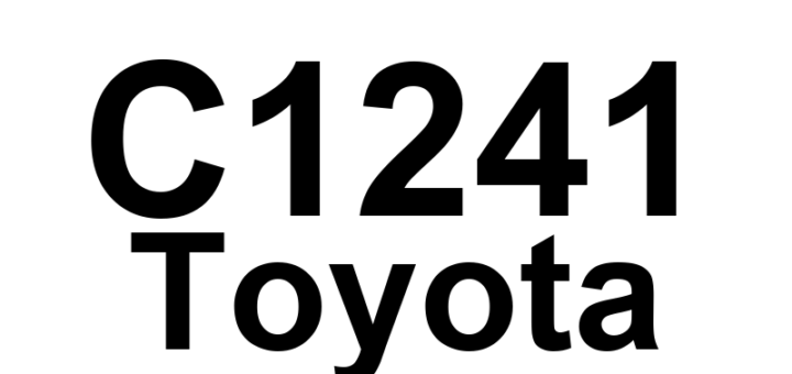 DTC C1241 Toyota - Definição em inglês: Low Power Supply Voltage Malfunction Definição em Português: Tensão de Alimentação - Mal funcionamento por Baixa Voltagem