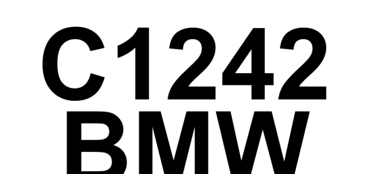 DTC C1242 BMW - Definição em inglês: Right Rear Wheel Speed Sensor Phase Length Implausible Definição em Português: Sensor de Velocidade da Roda Traseira Direita - Comprimento de Fase Implausível