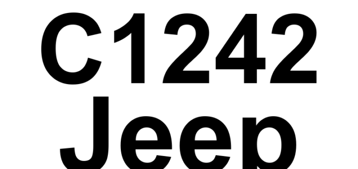 DTC C1242 Jeep - Definição em inglês: G Sensor Input Signal Performance Definição em Português: 'Sinal de Entrada do Sensor G - Desempenho'