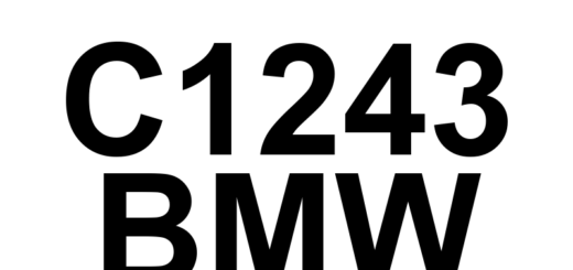 DTC C1243 BMW - Definição em inglês: Wheel Speed Sensor Supply Definição em Português: Sensor de Velocidade da Roda - Alimentação