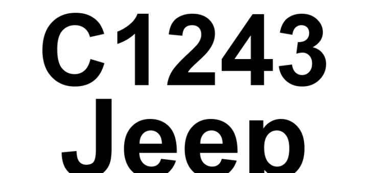 DTC C1243 Jeep - Definição em inglês: G Sensor Not Initialized Definição em Português: Sensor G - Não Inicializado