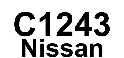 DTC C1243 Nissan - Definição em inglês: G Sensor Definição em Português: Sensor G - Problema detectado