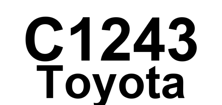 DTC C1243 Toyota - Definição em inglês: Acceleration Sensor Stuck Malfunction Definição em Português: Sensor de Aceleração - Mau Funcionamento por Travamento