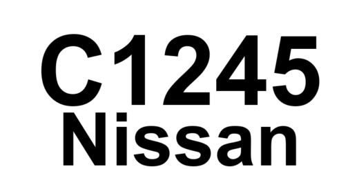DTC C1245 Nissan - Definição em inglês: G Sensor Output Definição em Português: Saída do Sensor G