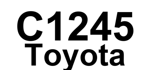 DTC C1245 Toyota - Definição em inglês: Acceleration Sensor Output Malfunction Definição em Português: Sensor de Aceleração - Mau Funcionamento na Saída