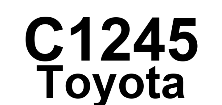 DTC C1245 Toyota - Definição em inglês: Acceleration Sensor Output Malfunction Definição em Português: Sensor de Aceleração - Mau Funcionamento na Saída