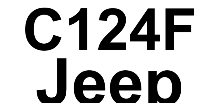 DTC C124F Jeep - Definição em inglês: ESP Request Denied From ACC Definição em Português: Solicitação do ESP Negada pelo ACC