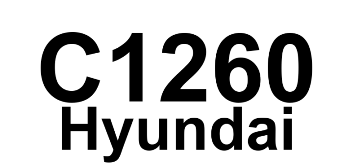 DTC C1260 Hyundai - Definição em inglês: Steering Angle Sensor Circuit-Signal Definição em Português: Sensor do Ângulo de Direção - Sinal do Circuito