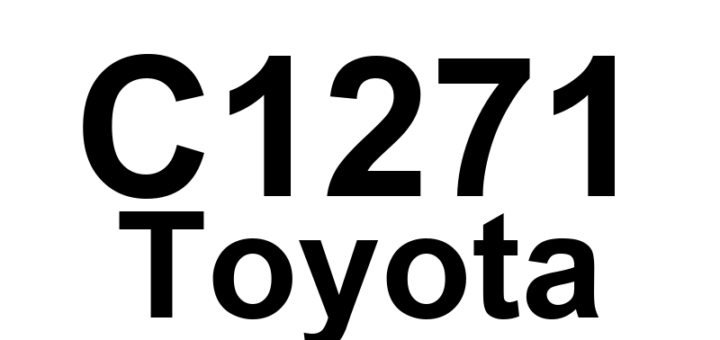 DTC C1271 Toyota - Definição em inglês: RF Speed Output Definição em Português: Saída de Velocidade RF - Problema Detectado