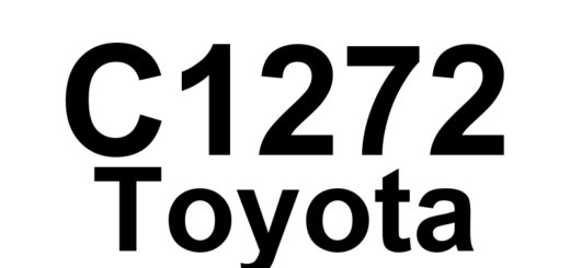 DTC C1272 Toyota - Definição em inglês: LF Speed Output Definição em Português: Saída de Velocidade da Roda Esquerda Dianteira