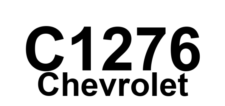 DTC C1276 Chevrolet - Definição em inglês: Delivered Torque Signal Circuit Malfunction Definição em Português: Circuito do Sinal de Torque Entregue - Mau Funcionamento