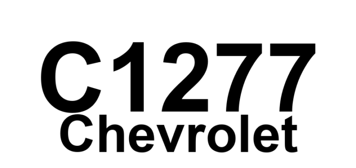 DTC C1277 Chevrolet - Definição em inglês: Requested Torque Signal Circuit Malfunction Definição em Português: Circuito do Sinal de Torque Solicitado - Mau Funcionamento
