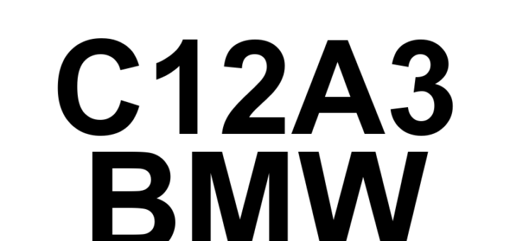 DTC C12A3 BMW - Definição em inglês: Transfer Case Control Module Wrong Coding Definição em Português: Módulo de Controle da Caixa de Transferência - Codificação Incorreta
