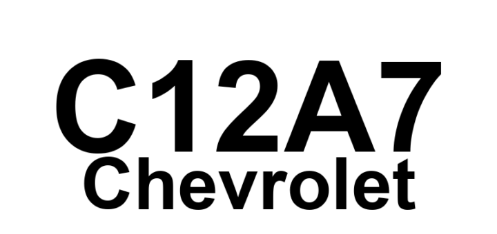 DTC C12A7 Chevrolet - Definição em inglês: Brake Boost Solenoid Valve Circuit Performance Definição em Português: Válvula Solenóide do Reforço de Freio - Desempenho do Circuito.