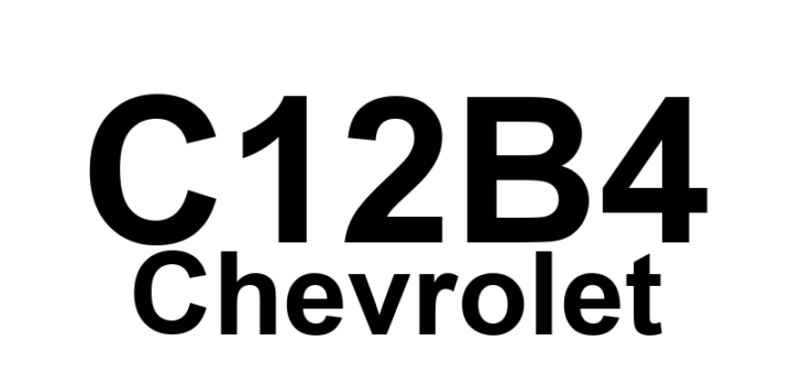 DTC C12B4 Chevrolet - Definição em inglês: Master Cylinder Pressure Sensor Erratic Definição em Português: Sensor de Pressão do Cilindro Mestre - Comportamento Irregular