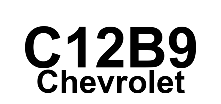 DTC C12B9 Chevrolet - Definição em inglês: ABS Regenerative Axle Pressure Sensor Circuit Open or Short To Ground Definição em Português: Sensor de Pressão do Eixo Regenerativo do ABS - Circuito Aberto ou Curto para o Terra