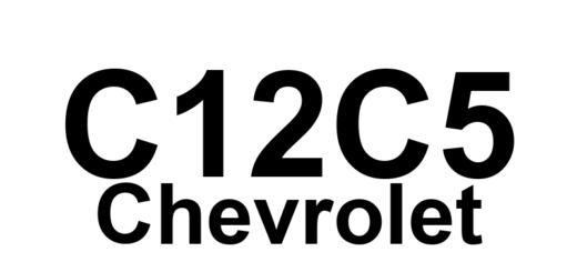 DTC C12C5 Chevrolet - Definição em inglês: ABS Right Front Isolation Solenoid Valve Diver Shorted Definição em Português: Válvula solenóide de isolamento do ABS - Curto-circuito (dianteiro direito)