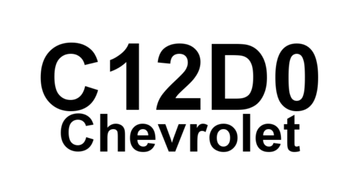 DTC C12D0 Chevrolet - Definição em inglês: ABS Left Rear Dump Solenoid valve Circuit Open Definição em Português: Válvula Solenoide de Descarga do ABS Traseira Esquerda - Circuito Aberto