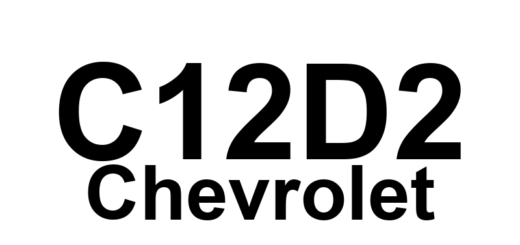 DTC C12D2 Chevrolet - Definição em inglês: ABS Left Rear Dump Solenoid Valve Driver Shorted Definição em Português: Válvula Solenoide de Alívio do ABS Traseiro Esquerdo - Condutor em Curto