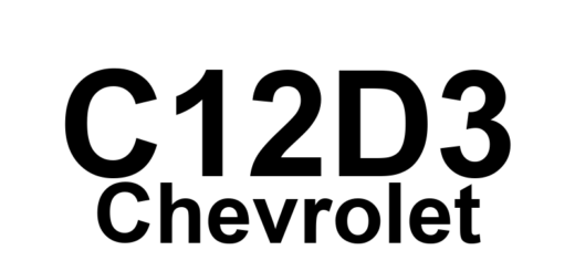 DTC C12D3 Chevrolet - Definição em inglês: ABS Right Rear Dump Solenoid Valve Circuit Open Definição em Português: Válvula Solenoide de Descarga do ABS Traseiro Direito - Circuito Aberto