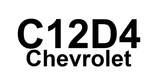DTC C12D4 Chevrolet - Definição em inglês: ABS Right Rear Dump Solenoid Valve Circuit Shorted Definição em Português: Válvula Solenoide de Alívio do ABS - Circuito em Curto (Traseira Direita)