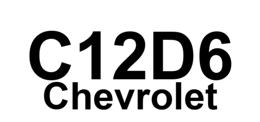 DTC C12D6 Chevrolet - Definição em inglês: ABS Base Brake Open Solenoid Circuit Open Definição em Português: Circuito do Solenoide do Freio Base do ABS - Circuito Aberto