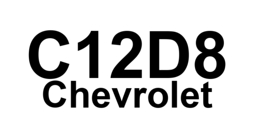 DTC C12D8 Chevrolet - Definição em inglês: ABS Base Brake Open Solenoid Driver Shorted Definição em Português: Condutor do Solenoide da Base do Freio ABS - Curto-Circuito Detectado