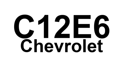 DTC C12E6 Chevrolet - Definição em inglês: Valve Relay Contact Circuit Open Definição em Português: Circuito de Contato do Relé da Válvula - Circuito Aberto