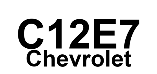 DTC C12E7 Chevrolet - Definição em inglês: Valve Relay Contact Circuit Resistance Below Threshold Definição em Português: Circuito de Contato do Relé da Válvula - Resistência Abaixo do Limite