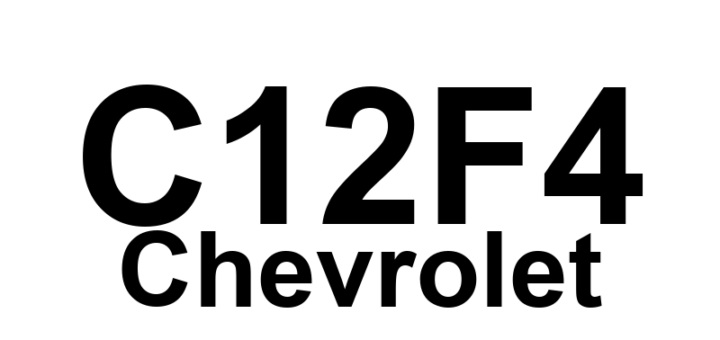 DTC C12F4 Chevrolet - Definição em inglês: ABS Proportioning Valve Solenoid Performance Definição em Português: Solenoide da Válvula Proporcional do ABS - Desempenho inadequado