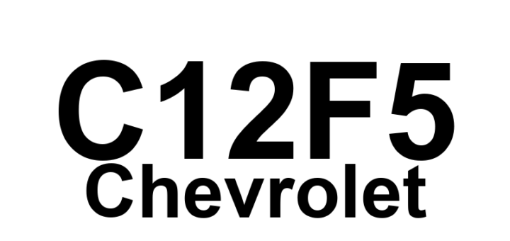 DTC C12F5 Chevrolet - Definição em inglês: ABS Right Rear Isolation Solenoid Circuit Shorted Definição em Português: Circuito do Solenoide de Isolamento do ABS - Curto (Traseiro Direito)