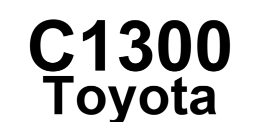 DTC C1300 Toyota - Definição em inglês: Skid Control ECU Malfunction Definição em Português: ECU de Controle de Derrapagem - Mau Funcionamento