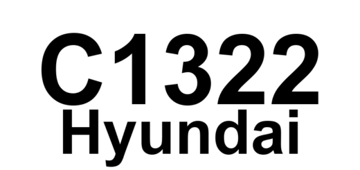 DTC C1322 Hyundai - Definição em inglês: Sensor 1 Over-Temperature/Faulty Definição em Português: Sensor 1 - Superaquecimento/Falha