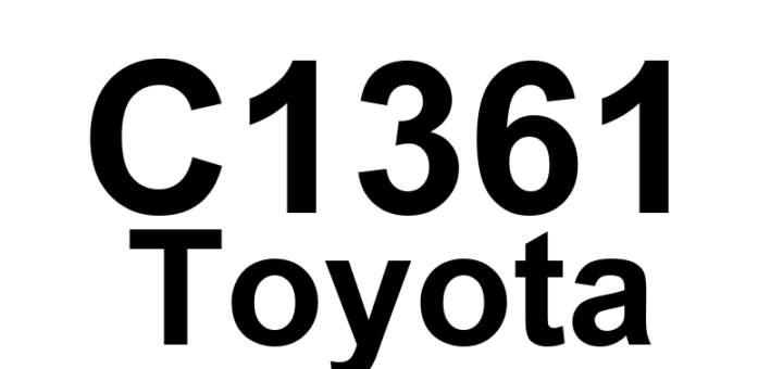DTC C1361 Toyota - Definição em inglês: Short in ABS Motor Fail Safe Relay Circuit Definição em Português: Curto no Circuito do Relé de Segurança do Motor do ABS.