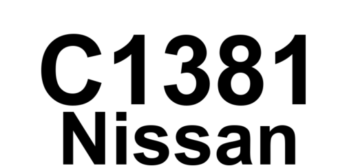 DTC C1381 Nissan - Definição em inglês: Yaw Rate/G Sensor Power Definição em Português: Sensor de Taxa de Guinada/G - Alimentação