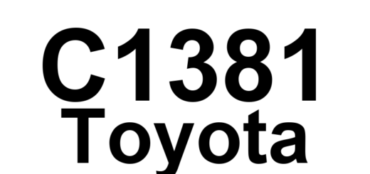 DTC C1381 Toyota - Definição em inglês: Acceleration Sensor Power Supply Voltage Malfunction Definição em Português: (Ônus do sensor de aceleração - Mau funcionamento da tensão de alimentação)