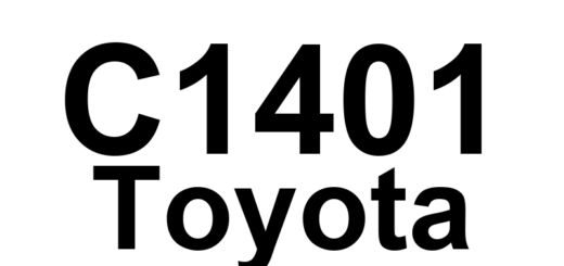 DTC C1401 Toyota - Definição em inglês: Front Speed Sensor RH Malfunction Definição em Português: Sensor de Velocidade Dianteiro Direito - Mau Funcionamento