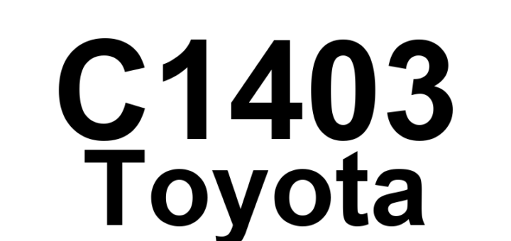 DTC C1403 Toyota - Definição em inglês: Rear Speed Sensor RH Malfunction Definição em Português: Sensor de Velocidade Traseiro Direito - Mau Funcionamento