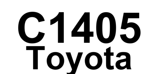 DTC C1405 Toyota - Definição em inglês: Open or Short in Front Speed Sensor RH Circuit Definição em Português: Sensor de Velocidade Dianteiro Direito - Circuito Aberto ou em Curto