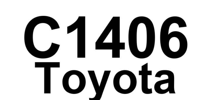 DTC C1406 Toyota - Definição em inglês: Open or Short in Front Speed Sensor LH Circuit Definição em Português: Sensor de Velocidade Dianteiro LH - Circuito Aberto ou em Curto