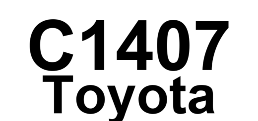 DTC C1407 Toyota - Definição em inglês: Open or Short in Rear Speed Sensor RH Circuit Definição em Português: Sensor de Velocidade Traseiro Direito - Circuito Aberto ou em Curto