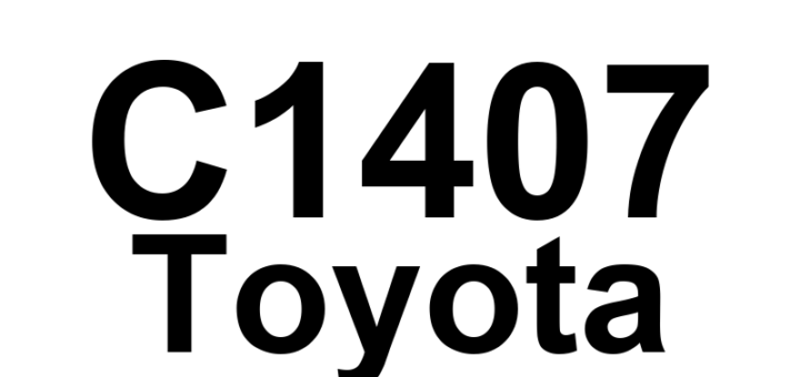 DTC C1407 Toyota - Definição em inglês: Open or Short in Rear Speed Sensor RH Circuit Definição em Português: Sensor de Velocidade Traseiro Direito - Circuito Aberto ou em Curto
